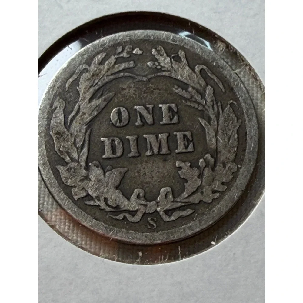 Lot of 6 Barber Silver Dimes 1902-O 1905-S 1909 1911 1912-S 1914-P US Coins